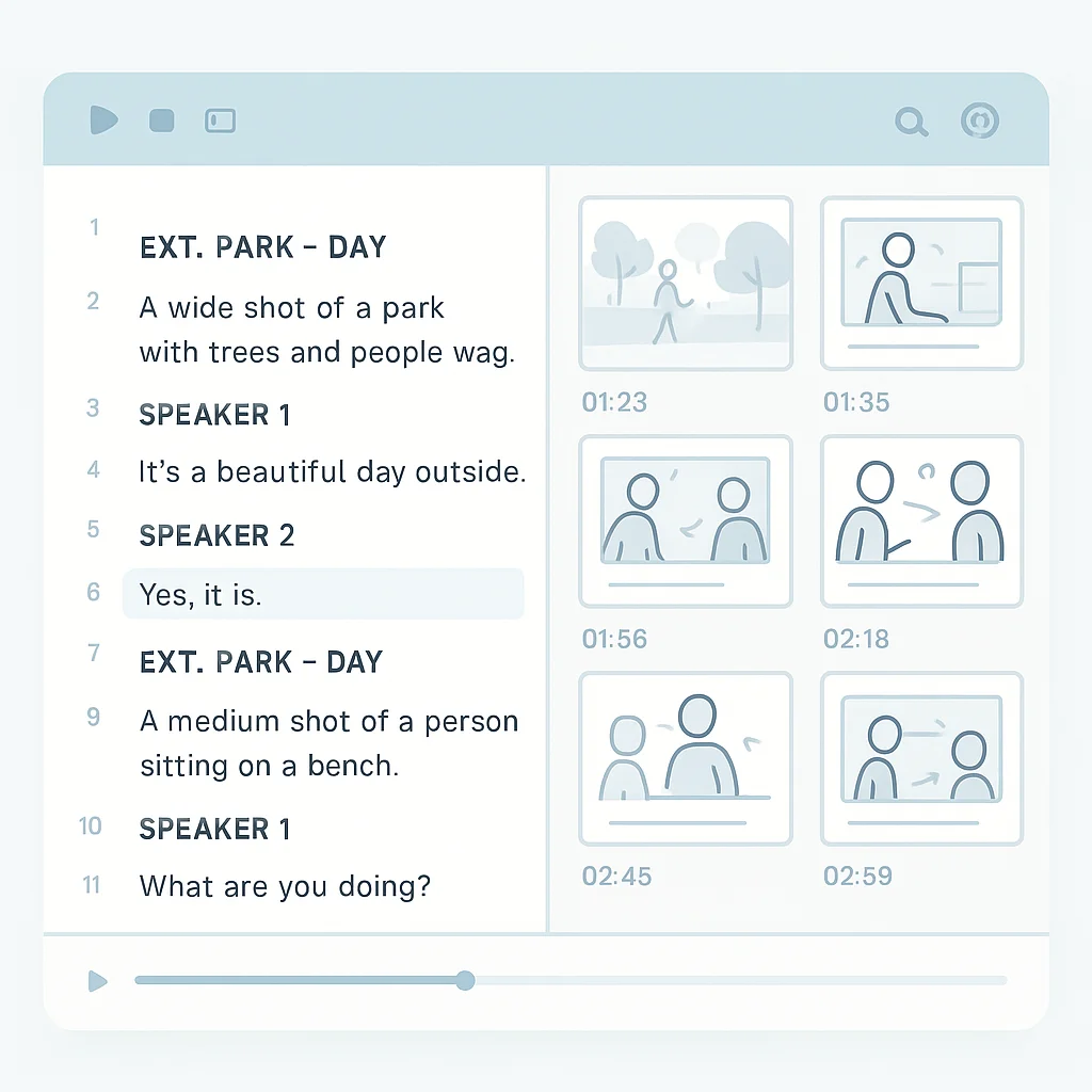 AI script writing and storyboard planning